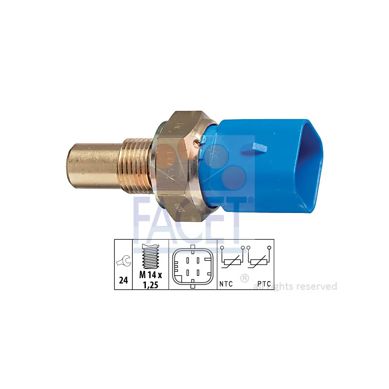 Sonde de température, liquide de refroidissement FACET 7.3320