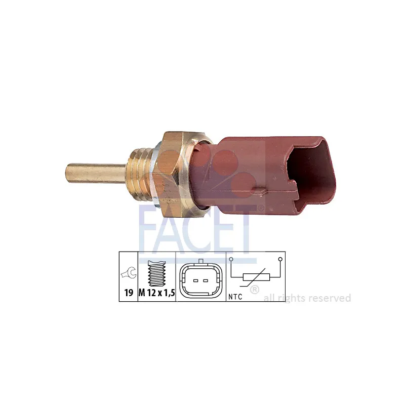 Sonde de température, liquide de refroidissement FACET 7.3326