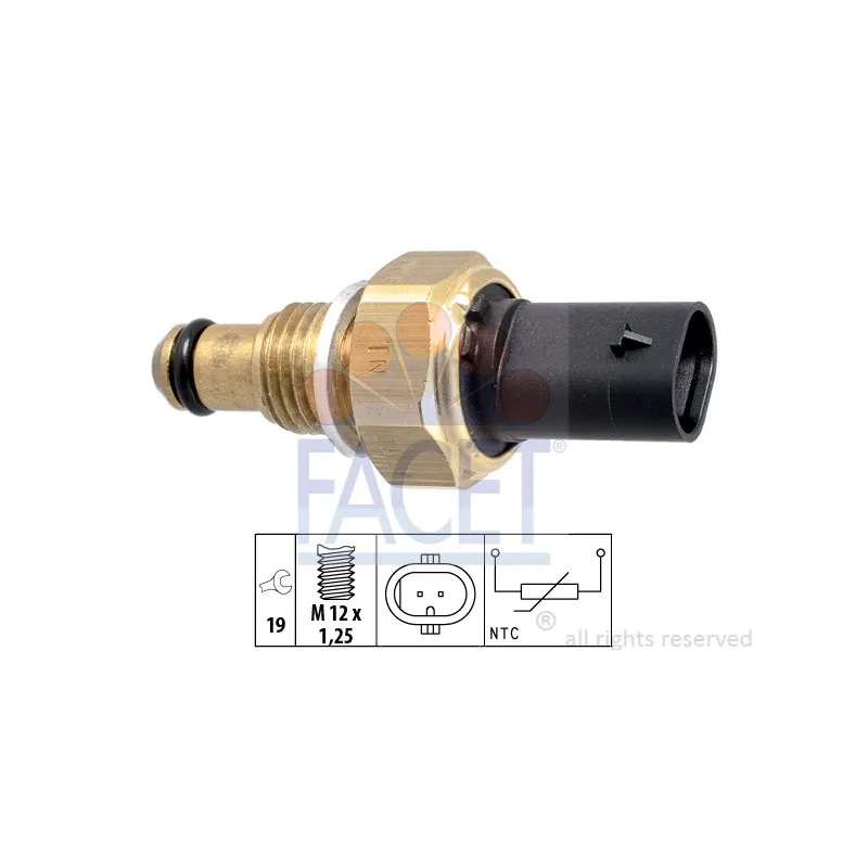 Capteur, température de carburant FACET 7.3338