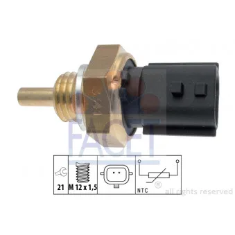 Sonde de température, liquide de refroidissement FACET 7.3341