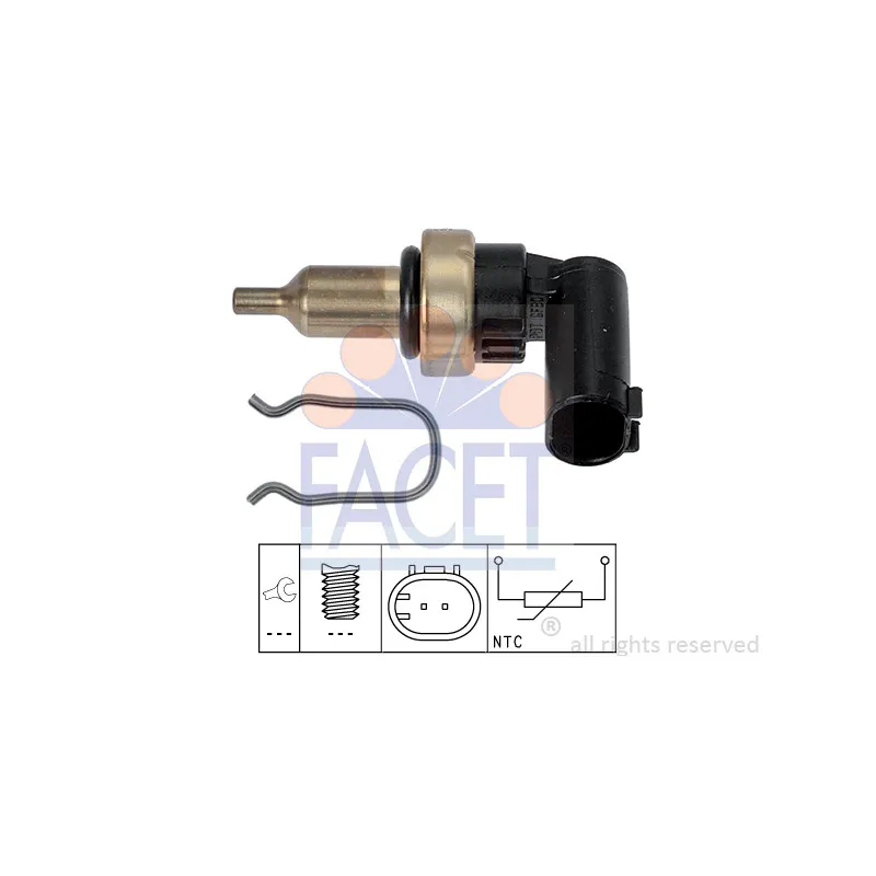 Sonde de température, liquide de refroidissement FACET 7.3343