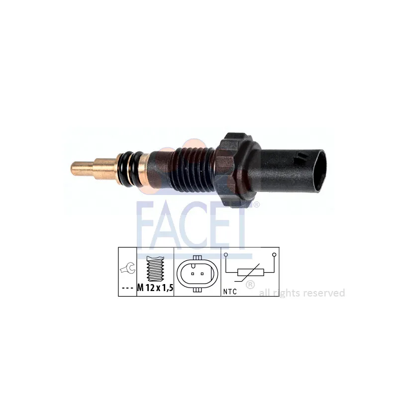 Sonde de température, liquide de refroidissement FACET 7.3348