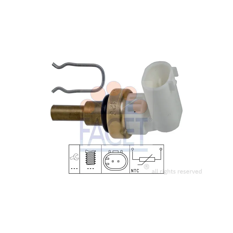Sonde de température, liquide de refroidissement FACET 7.3360