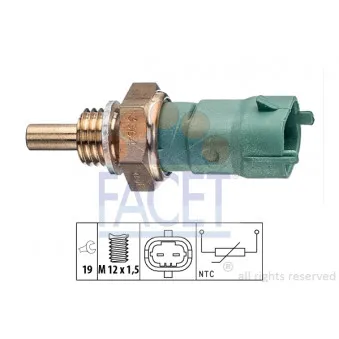 Capteur, température de carburant FACET 7.3364