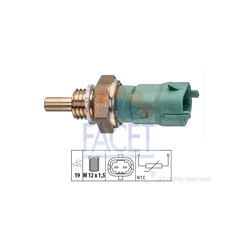 Capteur, température de carburant FACET 7.3364