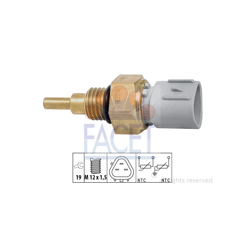 Sonde de température, liquide de refroidissement FACET 7.3368