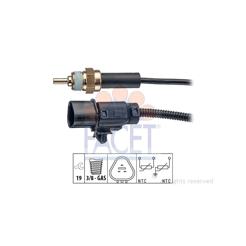 Sonde de température, liquide de refroidissement FACET 7.3373