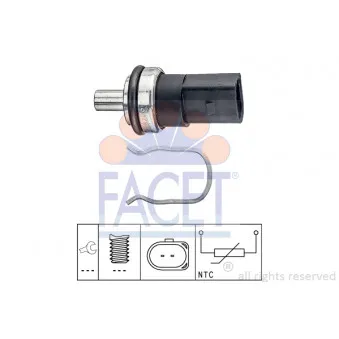 Capteur, température de carburant FACET 7.3376