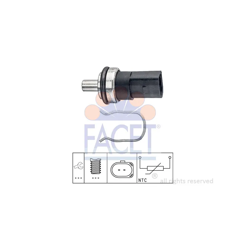 Capteur, température de carburant FACET 7.3376