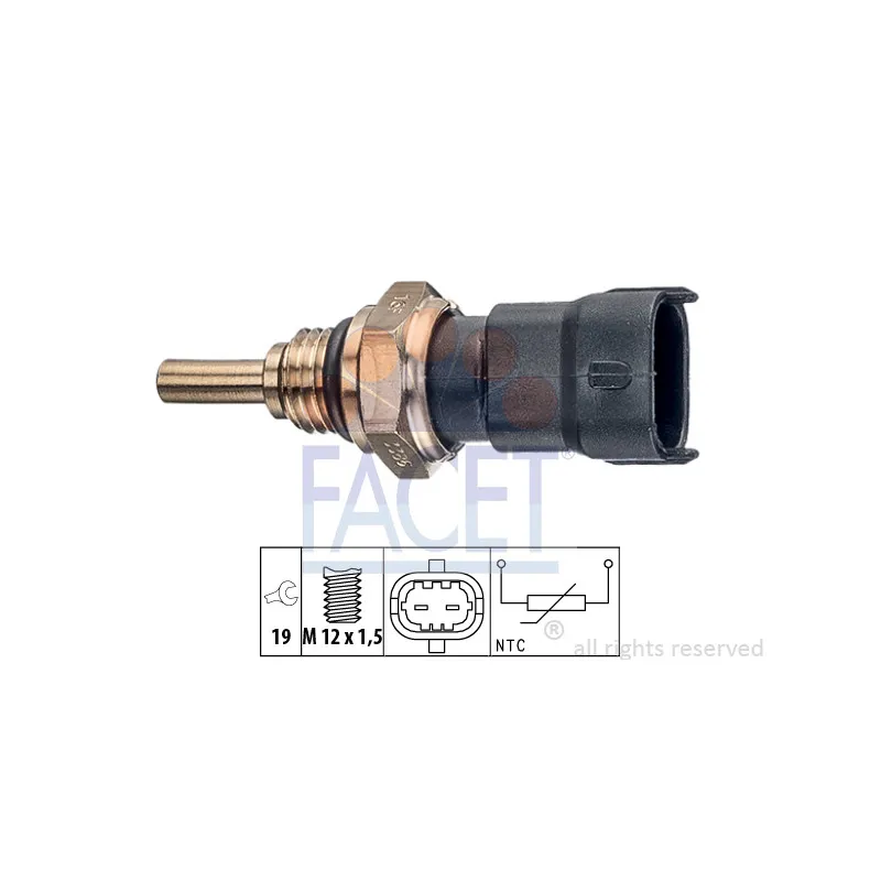 Sonde de température, liquide de refroidissement FACET 7.3386