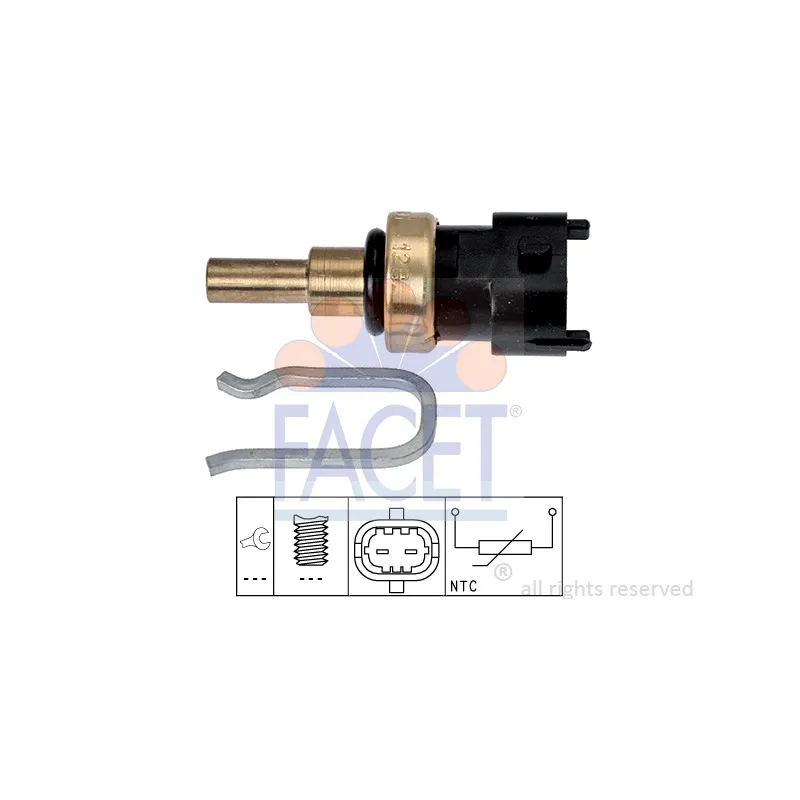 Sonde de température, liquide de refroidissement FACET 7.3395
