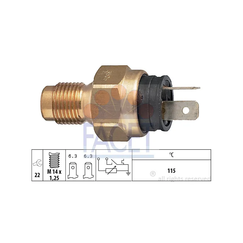 Sonde de température, liquide de refroidissement FACET 7.3506