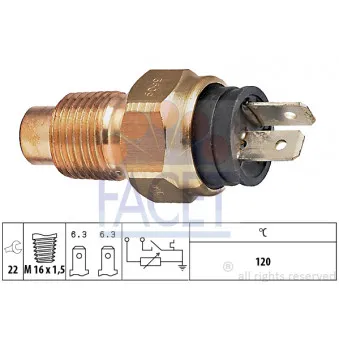 Sonde de température, liquide de refroidissement FACET 7.3509