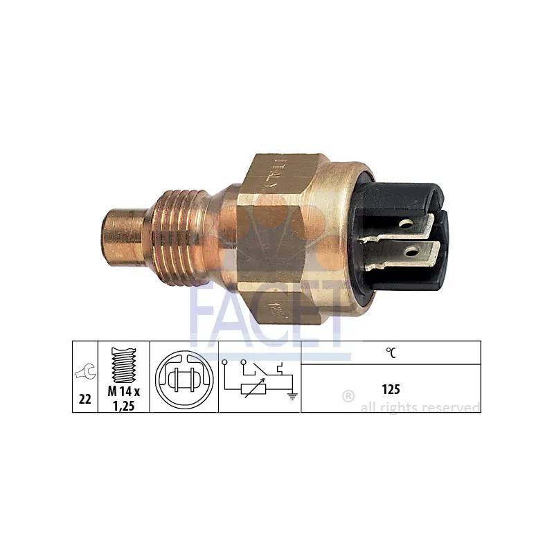 Sonde de température, liquide de refroidissement FACET 7.3510