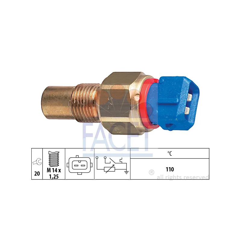 Sonde de température, liquide de refroidissement FACET 7.3521