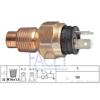 Sonde de température, liquide de refroidissement FACET 7.3525