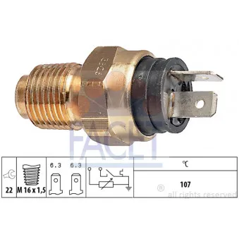 Sonde de température, liquide de refroidissement FACET 7.3526