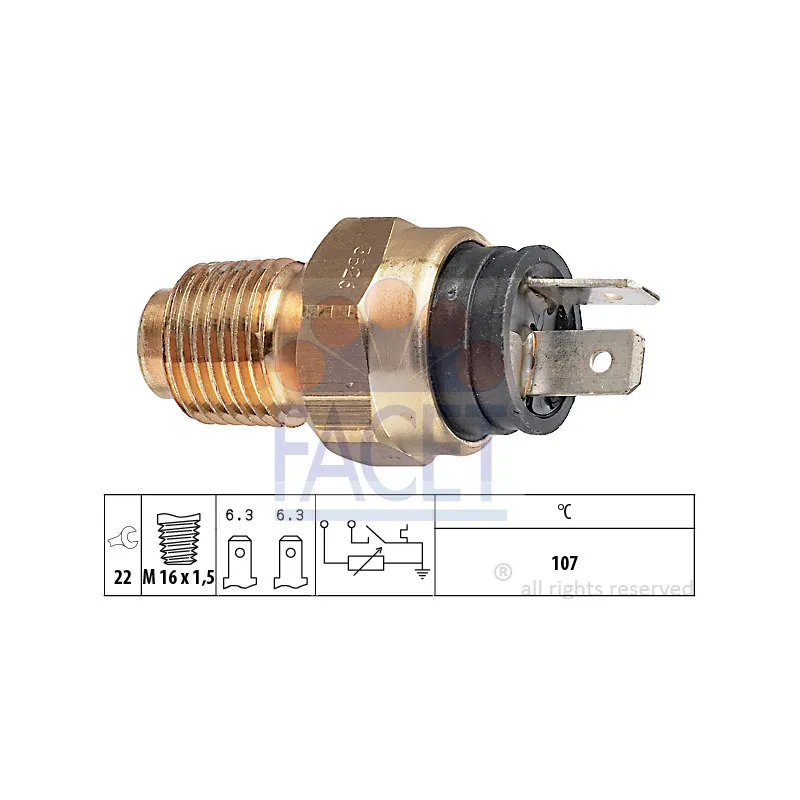 Sonde de température, liquide de refroidissement FACET 7.3526