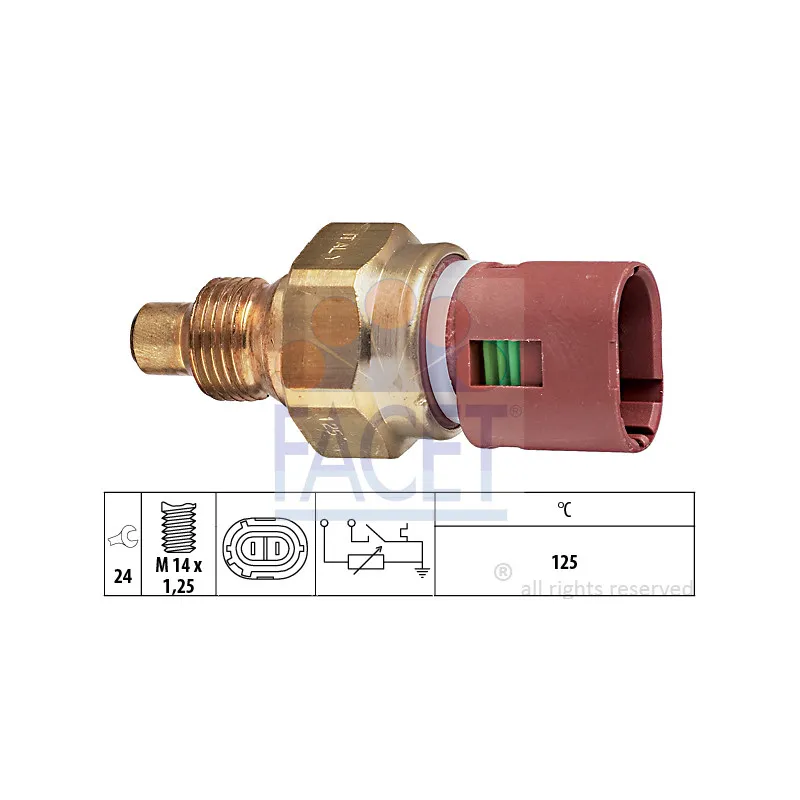 Sonde de température, liquide de refroidissement FACET 7.3532