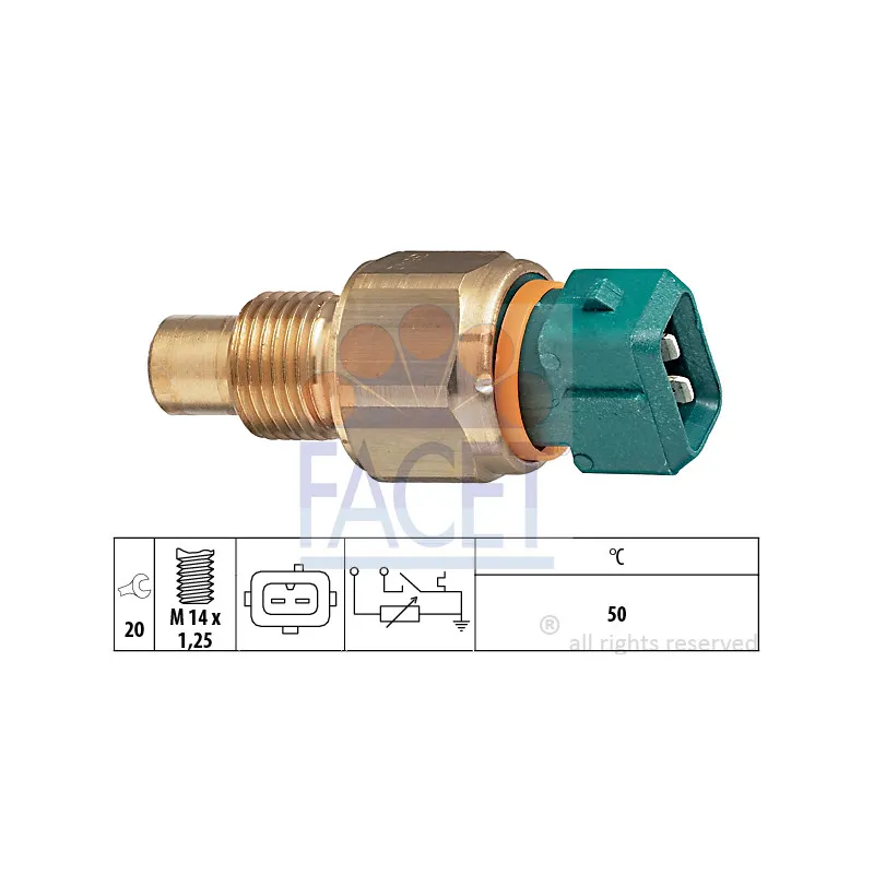 Sonde de température, liquide de refroidissement FACET 7.3542