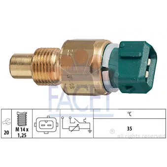 Sonde de température, liquide de refroidissement FACET 7.3548