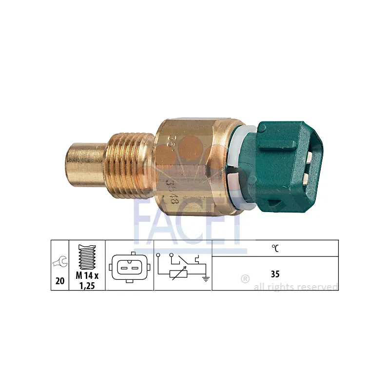 Sonde de température, liquide de refroidissement FACET 7.3548