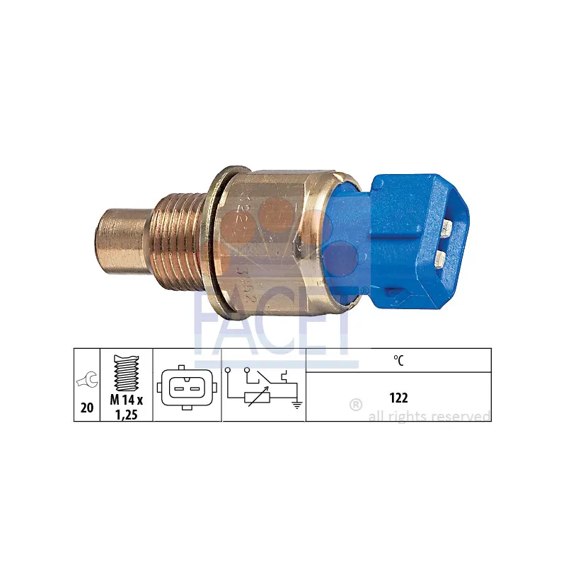 Sonde de température, liquide de refroidissement FACET 7.3552