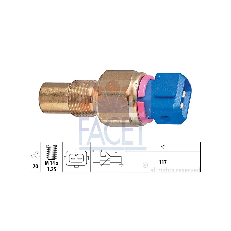 Sonde de température, liquide de refroidissement FACET 7.3553