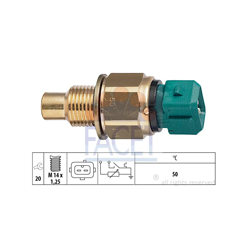 Sonde de température, liquide de refroidissement FACET 7.3554