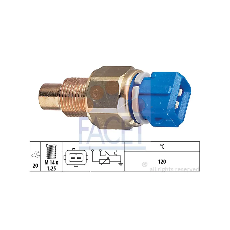 Sonde de température, liquide de refroidissement FACET 7.3558