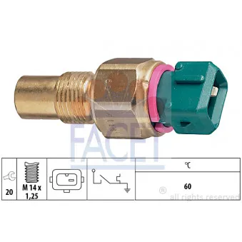 Contact thermique, voyant avertisseur de l'agent réfrigérant FACET 7.4114