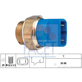 Interrupteur de température, ventilateur de radiateur FACET 7.5032