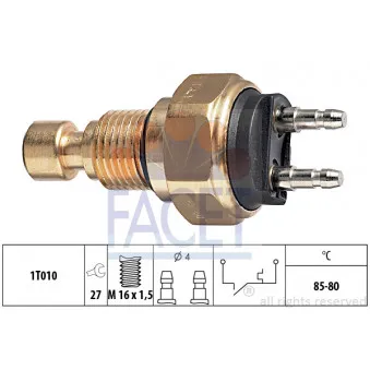 Interrupteur de température, ventilateur de radiateur FACET 7.5035