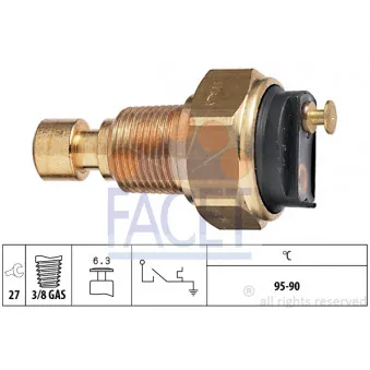 Interrupteur de température, ventilateur de radiateur FACET 7.5037