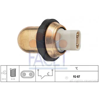 Interrupteur de température, ventilateur de radiateur FACET 7.5038