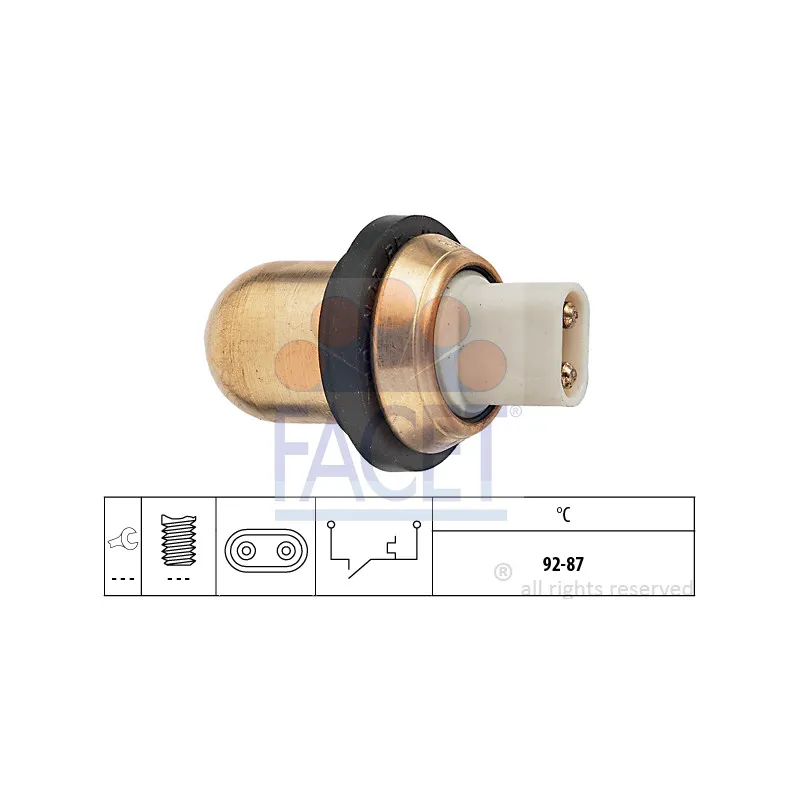 Interrupteur de température, ventilateur de radiateur FACET 7.5038