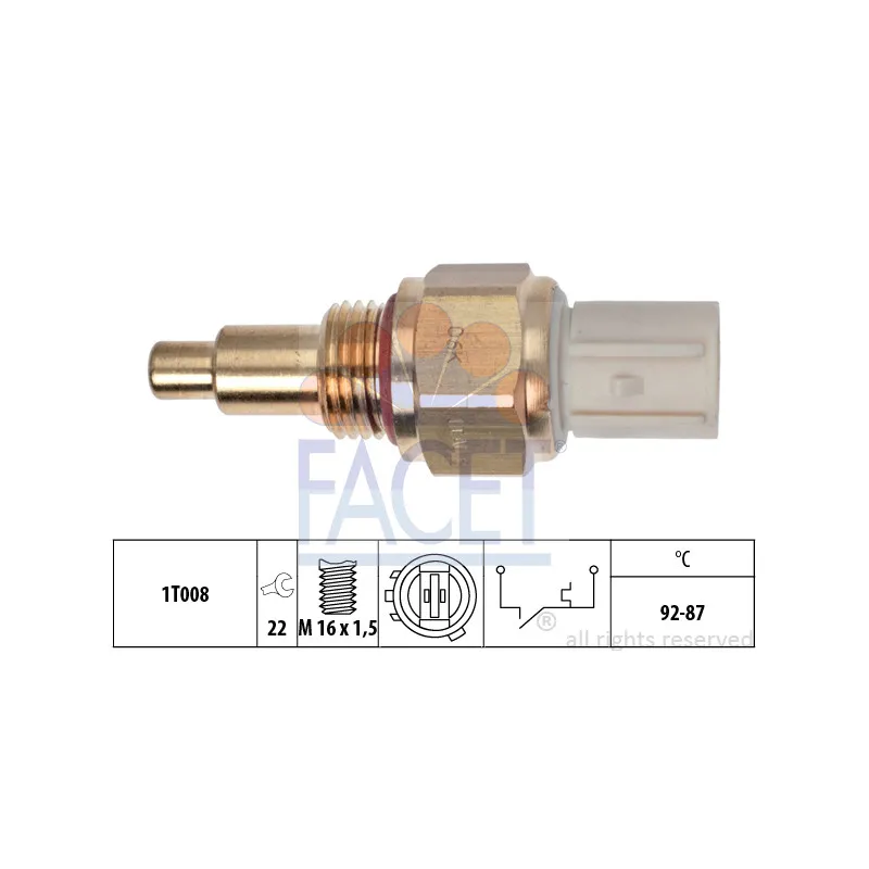 Interrupteur de température, ventilateur de radiateur FACET 7.5050