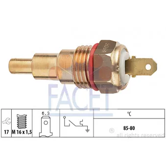 Interrupteur de température, ventilateur de radiateur FACET 7.5068