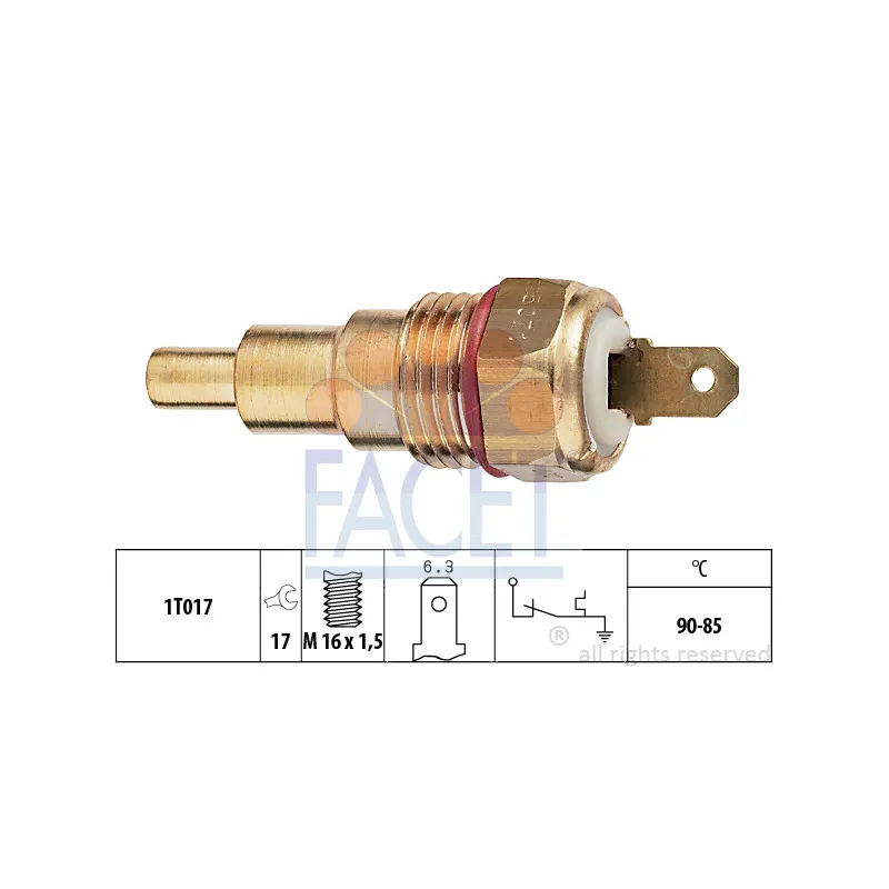 Interrupteur de température, ventilateur de radiateur FACET 7.5071
