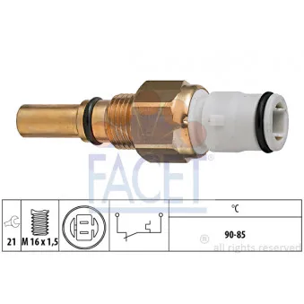Interrupteur de température, ventilateur de radiateur FACET 7.5090