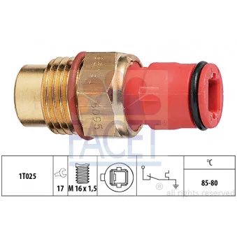Interrupteur de température, ventilateur de radiateur FACET 7.5095