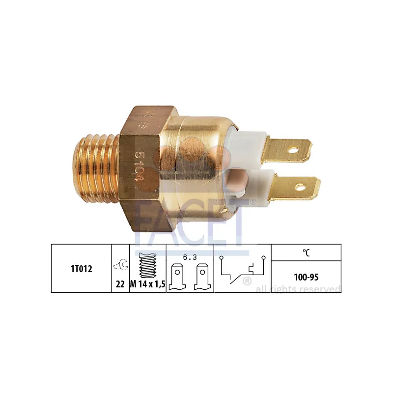 Interrupteur de température, ventilateur de radiateur FACET 7.5104