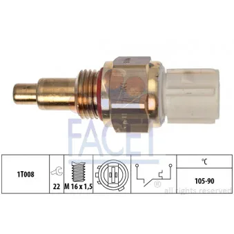 Interrupteur de température, ventilateur de radiateur FACET 7.5107