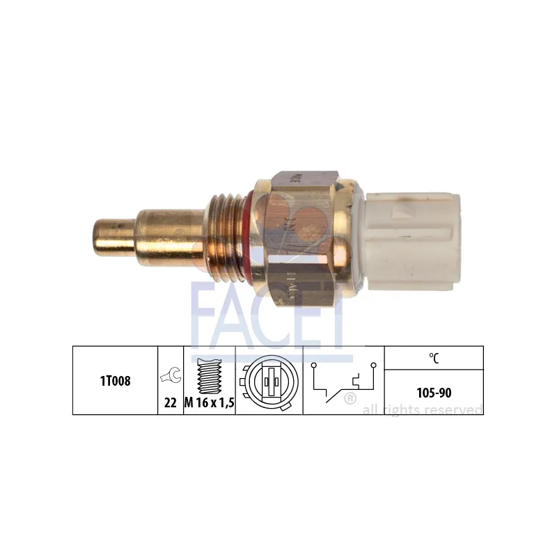 Interrupteur de température, ventilateur de radiateur FACET 7.5107