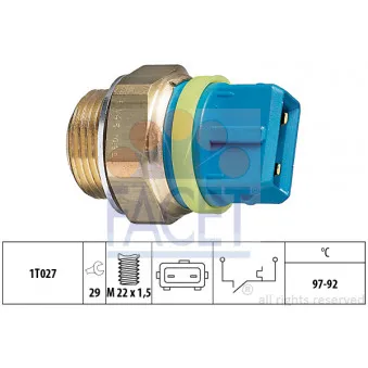 Interrupteur de température, ventilateur de radiateur FACET 7.5145