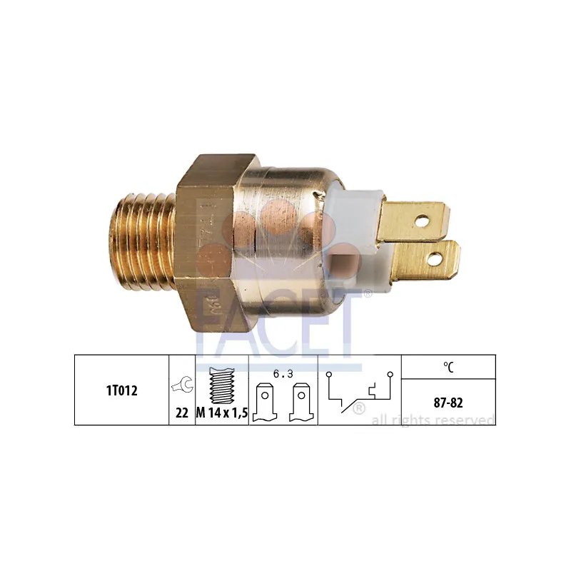 Interrupteur de température, ventilateur de radiateur FACET 7.5146