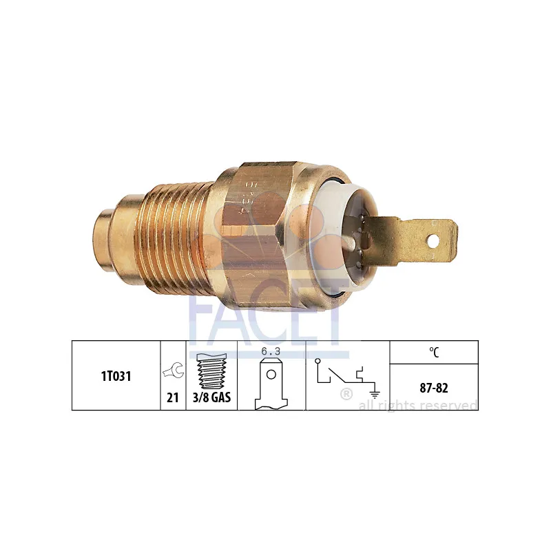 Interrupteur de température, ventilateur de radiateur FACET 7.5154