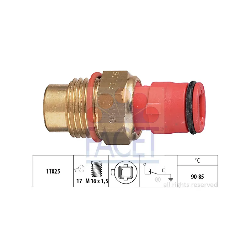 Interrupteur de température, ventilateur de radiateur FACET 7.5156