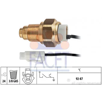 Interrupteur de température, ventilateur de radiateur FACET 7.5163
