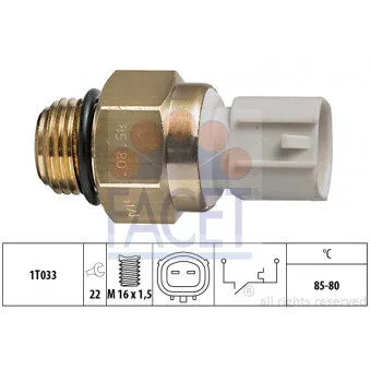 Interrupteur de température, ventilateur de radiateur FACET 7.5173